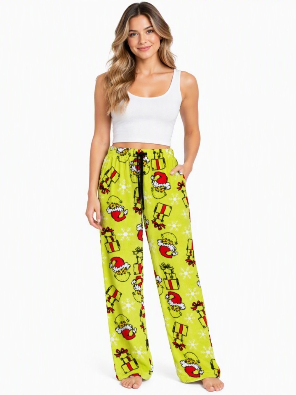 Grinch Pajama Bottom Women's XL Soft Comfy Drawstring Christmas Dr. Seuss
